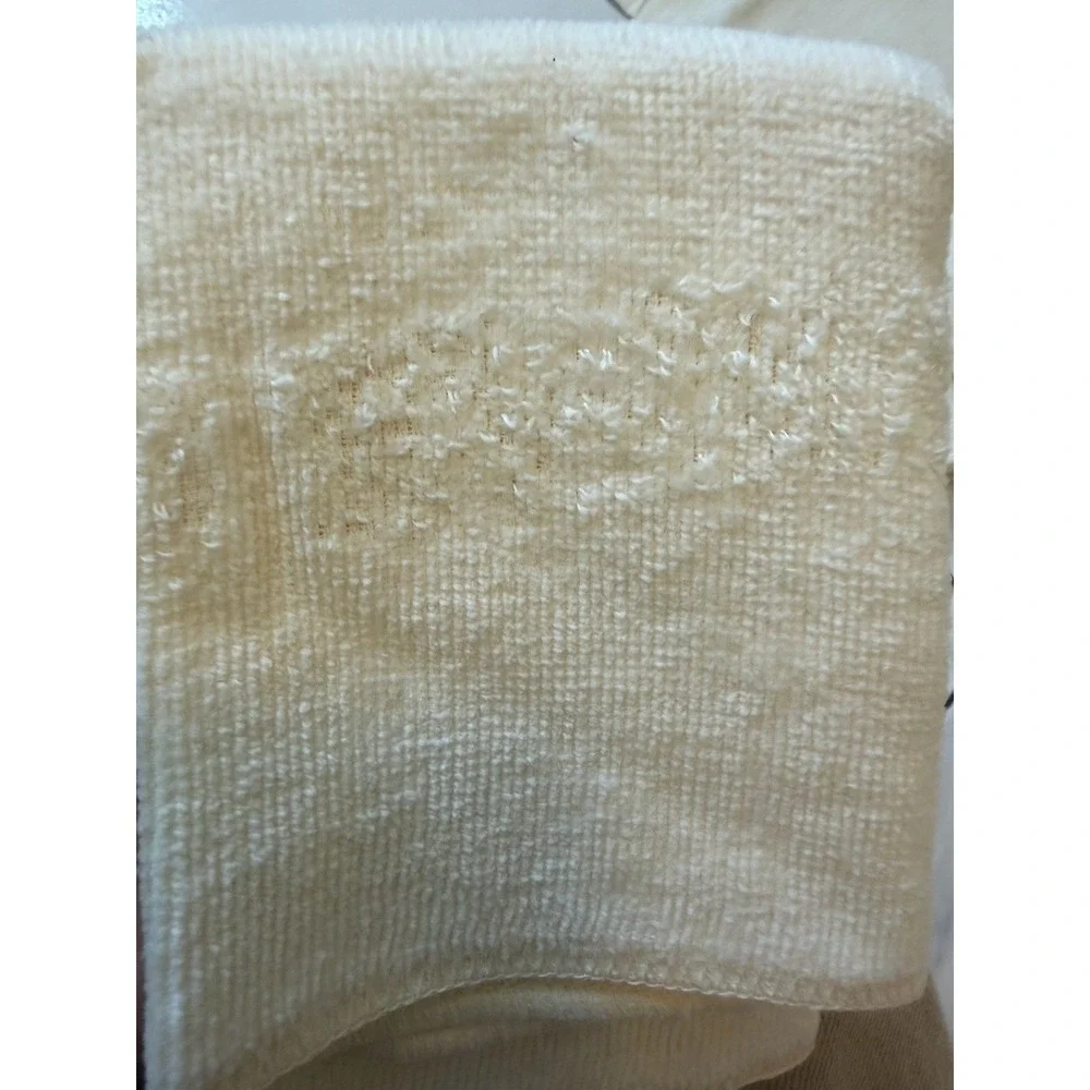 Vintage Santa Christmas Bath Towels Washcloths Set of 4 Embroidered Cotton